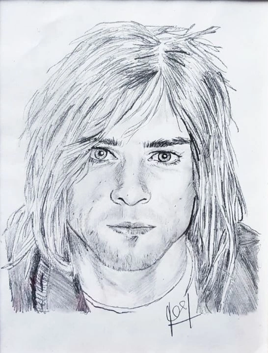 Dessin de kurt cobain